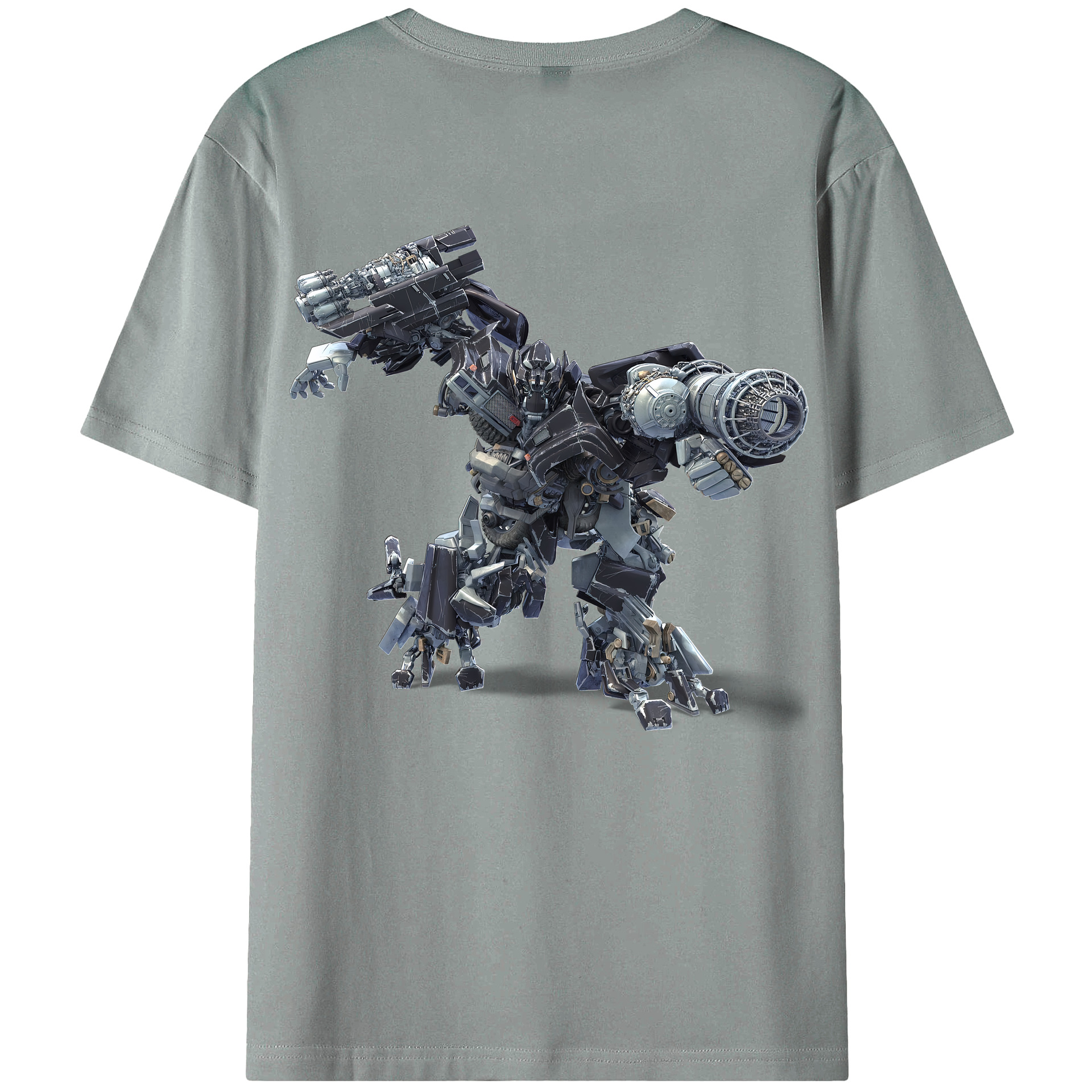 （画像用） Transformers トランスフォーマー 綿100％ メンズ半袖Tシャツ（バックプリント） 通気性
